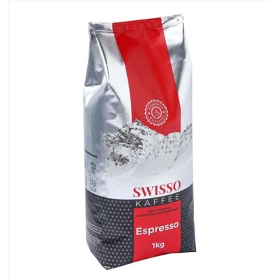 Кофе SWISSO KAFFE Espresso зерновой обжаренный 1 кг