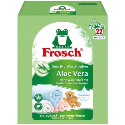 Стиральный порошок FROSCH ФРОШ COLOR Алоэ Вера, для цветного белья, 1.45 кг