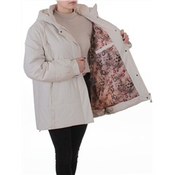 B-552 LT. BEIGE Куртка демисезонная женская (100 гр. холлофайбер)