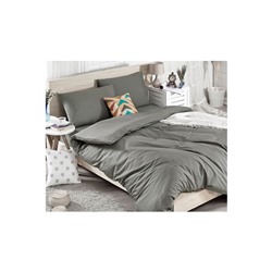 2 сп. Евро Комплект Постельного Белья Cotton Ranfors Flat ÇiğGri