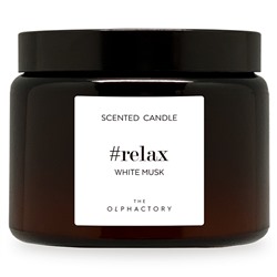 Свеча ароматическая The Olphactory, Relax, White Musk, 60 ч