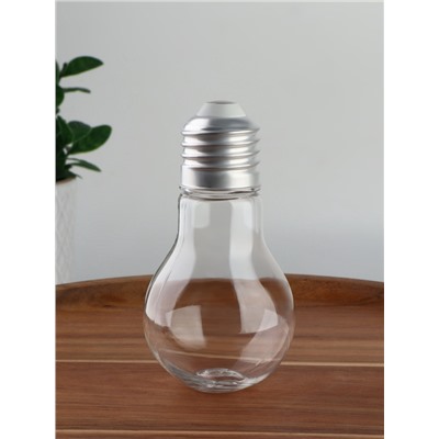 Бутылочка для хранения «Лампочка», 80 мл, цвет серебряный, прозрачный