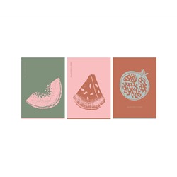 Тетрадь 48л., А4, клетка BG "Juicy fruits", soft-touch ламинация