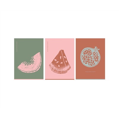 Тетрадь 48л., А4, клетка BG "Juicy fruits", soft-touch ламинация