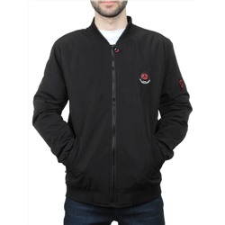 EM25056-2 BLACK Куртка-бомбер мужская демисезонная (100 гр. синтепон)