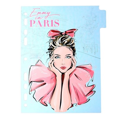 Разделитель листов A5 (175×210 мм) цветовой, 5 листов, "deVENTE. Emmy in Paris" полипропилен 140 мкм, тонированные с рисунком, индивидуальная упаковка