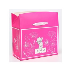 Пакет подарочный-коробка, 28 х 20 х 13 см «Present For You», упаковка, Me To You