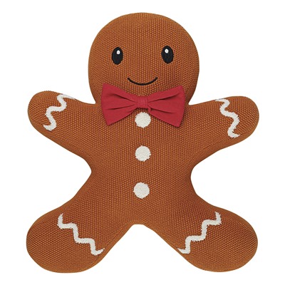 Подушка вязаная Classy gingerbread из коллекции New Year Essential, 38х44 см