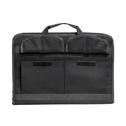 Папка для чертежей и рисунков для художников А3, 450 х 320 х 30 мм, с ручками, каркасная, текстильная, 3 кармана, чёрная, Estado