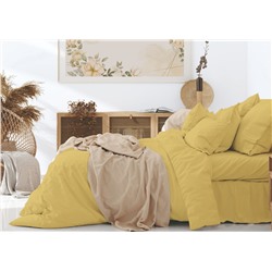 Простыня из поплина Горчичный