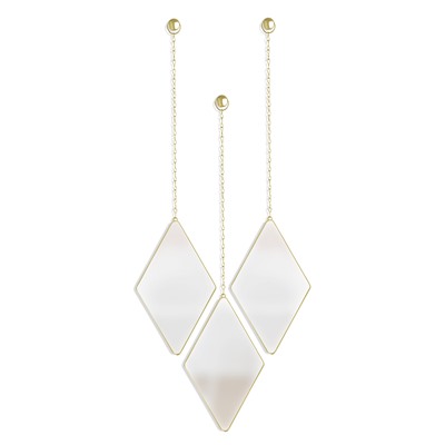 Набор зеркал Dima, матовая латунь, 3 шт.