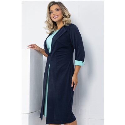 Платье На шпильке (синий/мята) П12678-4