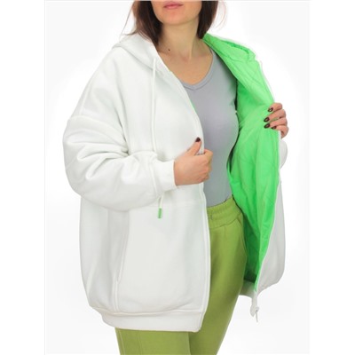 2560 WHITE/GREEN Худи женское (50 гр. синтепон)