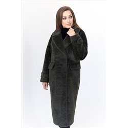 Пальто женское демисезонное 23777 (хаки+черный)