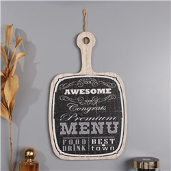 Панно настенное дерево «Меню», декор, 0.6×18.4×30.5 см