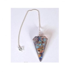 Оргонитовый маятник для оздоровления 7 чакр, Orgonite Pendulum 7 Chakra Healing, произв. Kalyan Puja