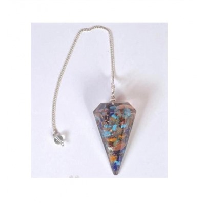 Оргонитовый маятник для оздоровления 7 чакр, Orgonite Pendulum 7 Chakra Healing, произв. Kalyan Puja