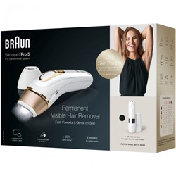 Braun IPL System quot;Silk-expert Pro PL5159 + Mini-Gesichtsrasiererquot; in Rosegold & Weiss  Система IPL "Silk-expert Pro PL5159 + Mini Face Shaver" из розового золота и белого