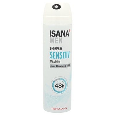 Део-спрей ISANA MEN Deospray Sensitiv/Чувствительный /150мл