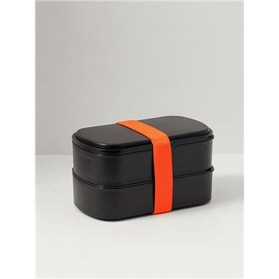 Ланч-бокс с приборами Food Time, 1 л, черный