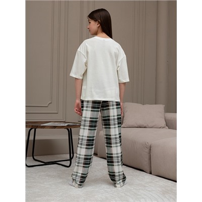 Детский костюм для девочки Мишель-1 КД-390 / зелёный