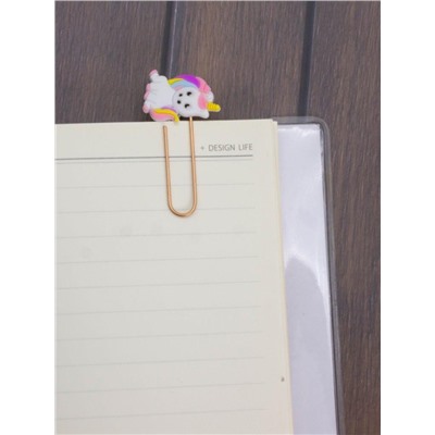 Закладка - скрепка "Unicorn", white