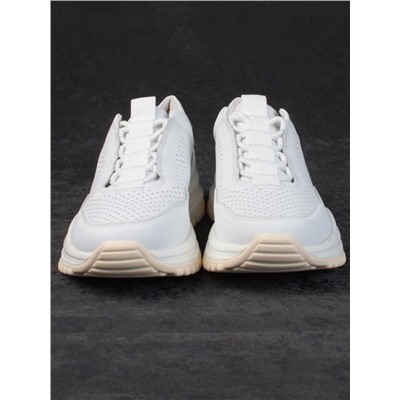 05-PDL250-1 WHITE Кроссовки женские (натуральная кожа)