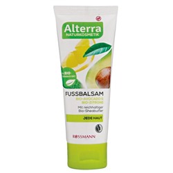 Alterra NATURKOSMETIK Fussbalsam Bio-Avocado & Bio-Zitrone Бальзам для ног органический авокадо и органический лимон, 75мл