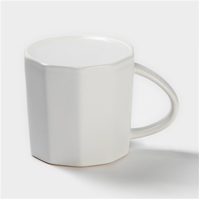 Кружка с ложкой Simple, 350 мл, керамика, белая