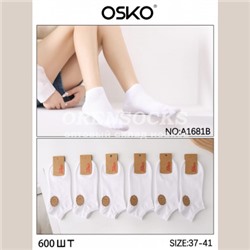 НОСКИ УКОРОЧЕННЫЕ ХЛОПОК БЕЛЫЕ ОТЛИЧНОГО КАЧЕСТВА OSKO A1681B В упаковке 12  пар
