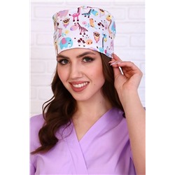 Колпак медицинский 9-03-07-0 Низкий с принтом / Cotton 120