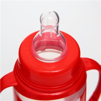 Бутылочка для кормления малыша M&B Baby Cola, классическое горло, с ручками, от 3 мес., 250 мл., цилиндр