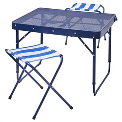 STRANDÖN, Essplatz-Set klappbar, blau
