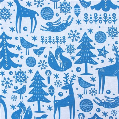 Постельное бельё "Этель" евро Winter forest 200х217 см,220х240 см,70х70 см -2 шт,бязь 125 г/м2