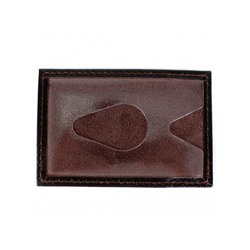 Обложка пропуск/карточка/проездной Croco-В-200 натуральная кожа коричневый матовый (5)  212668