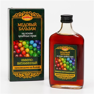 Безалкогольный алтайский медовый бальзам на травах «Иммуно-витаминный» алтайский, 250 мл