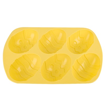 Форма силиконовая для выпечки 6 ячеек "Яйцо" 27*17,5*3,5см