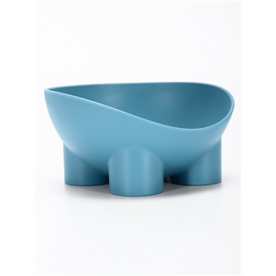 Миска для животных БЕГЕМОТ  0,3л,Soft-touch, серо- голубой