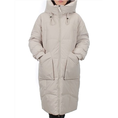 8819 BEIGE Пальто зимнее женское (холлофайбер 200 гр.)