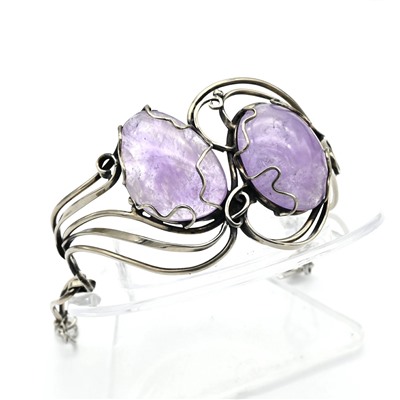 Браслет аметист, 19см.