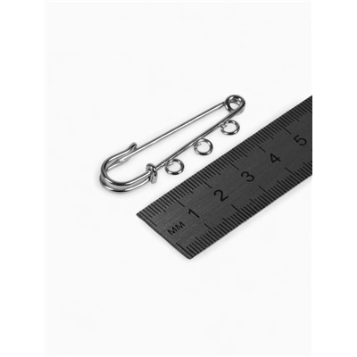 Булавка для подвесок PO-050, №02, (набор 2 шт.) 50×5 мм, цвет серебра