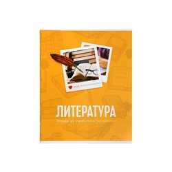 Тетрадь предметная 48 листов в линейку Calligrata, «Литература», обложка мелованный картон