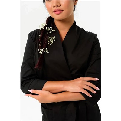 Блуза медицинская женская 3-88-04-3 / ADVA Черная (65F)