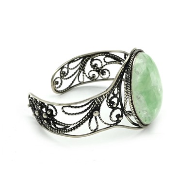 Браслет с флюоритом "Овал", 19,5см.