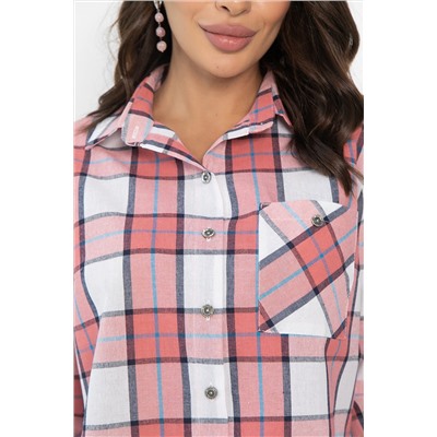 Рубашка Аланта (бело-розовая) Б14036-18М