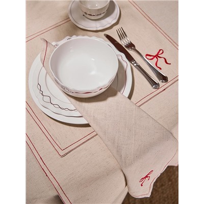 Дорожка на стол Fancy Bows бежевого цвета из коллекции Essential, 45x150 см