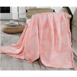 Накидка на Диван 170x220 см. 100% Хлопок Keten Palmiye Pudra