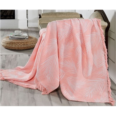 Накидка на Диван 170x220 см. 100% Хлопок Keten Palmiye Pudra
