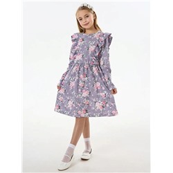 Детское платье "Красотка" / Розы на фиолетовом