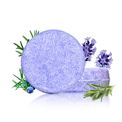 НАБОР органических твердых шампуней с ЛАВАНДОЙ Fresh Plant Shampoo Bar, 3 штуки по 60 гр.